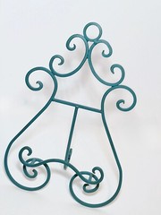 Turquoise Ornate Metal Display EASEL HOLDER STAND for Books or Pictures 15”x10”