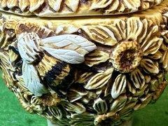 Adam Binder S.A.I.B. Flower Pot ~ SUNFLOWERS W/ BEES ~ Pre Harmony Kingdom