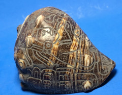 PRE-COLUMBIAN MAYAN CARVED SNAIL, CODEX TYPE