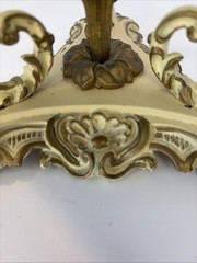 Unique Ornate French tazza with decorative embossed base Heavy