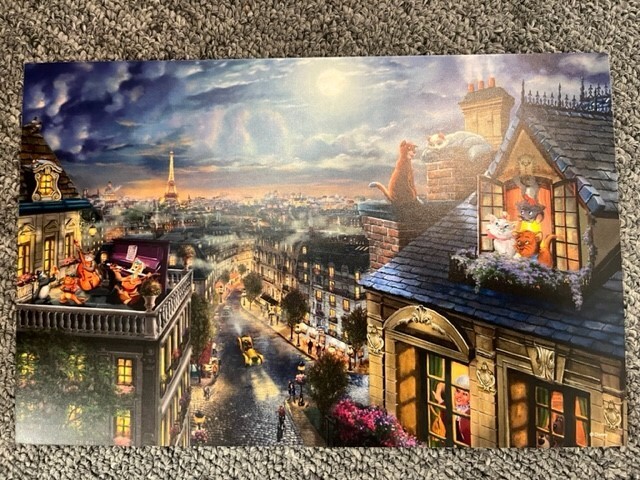 Aristocats Love Under the Moon Thomas Kinkade Disney