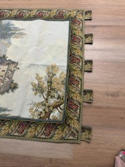 VTG Italian Jacquard TAPESTRY ‘THE OLD MILL’ SCENE 64”H X 45”W Traditional EUC