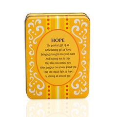 Decorative Metal Gift Box w/Poem & Inspirational Sentiment Stone – HOPE
