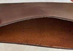Vintage Brown Leather Embossed Crests Monogrammed Bill Carrier