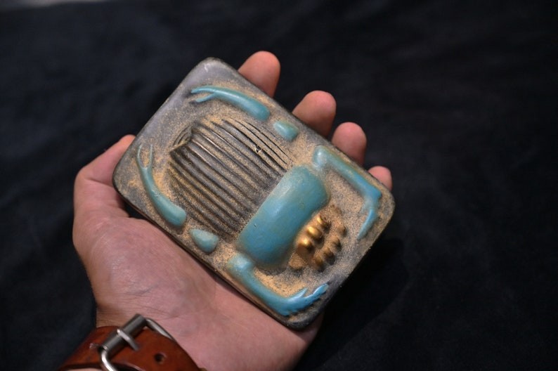 Ancient Egyptian Antiques Scarab Statue Handmade Stone Artifact Figurine