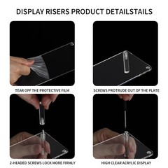 WEERSHUN 3 Tier Acrylic Display Stand 1PACK 3-layer transparent, Transparent