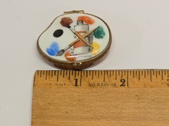 Authentic Limoges Box France Artist’s Paint Pallet Chamart Co. Exclusive