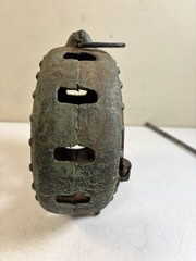 Japanese Nautical Hand Cast Lantern Patina Ship Ocean Sea Heavy Vintage