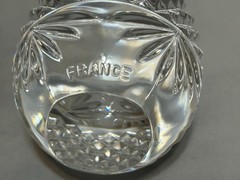 Vintage 1993 AVON Majestic 24% Lead Crystal Egg with Pewter Base