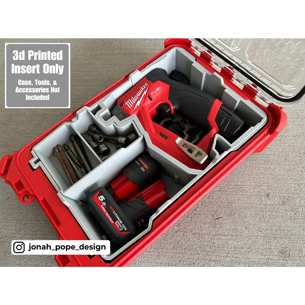 jpd 3d Printed Insert for Milwaukee Packout & M12 4-in-1 Installation Driver V2