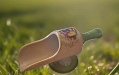 Hand Painted China Footed Vtg SGK Porcelain Scoop Pretty Victorian Cottage Core