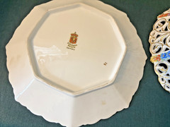 Dresden Flowers, Schumann Bavaria PIERCED RETICULATED BOWL & Underplate PERFECT