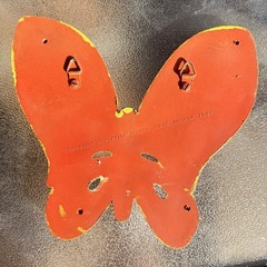 Vtg Syroco Butterfly USA Wall Hanging MCM 1968 7086 Painted