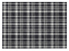 2′ X 3′ Black Gray and White Plaid Washable Non Skid Rug