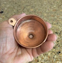 Vintage Copper Kitchenware Lot Small Cup Pot Pan Funnel Kettle