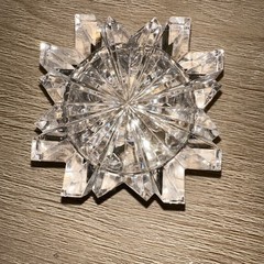 Vtg Mikasa Lead Crystal Trinket Box Jar With Lid Keepsake Snowflake Design
