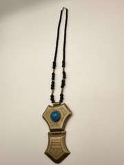 VERY RARE ANCIENT EXTREMELY AGATE PROTECTION AMULET NECKLACE ARTIFACT AUTENTHIC