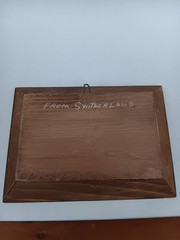 Vintage Switzerland 3D Wooden Shadow Boxes Folk Art Diorama Primitive Pair