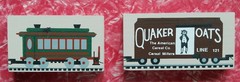 Set 7 CATS MEOW Vintage 1990s Train Locomotive ~ Advertising Quaker Rubbermaid +