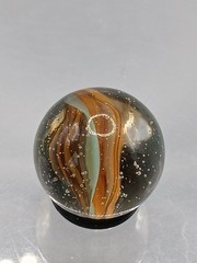.59″ Vintage Cat Eye Hybrid Sparkler Marble- Akro Master Marble King Vitro – J61