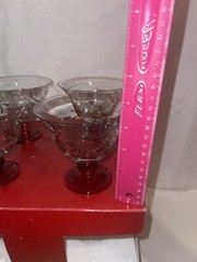4 Christmas Pfaltzgraff Winterberry HP Glass Lrg Footed Dessert Bowls NEW #1