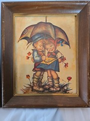 PAIR OF VINTAGE HUMMEL LITHOGRAPHS FRAMED Stapco NY USA 8 X 10
