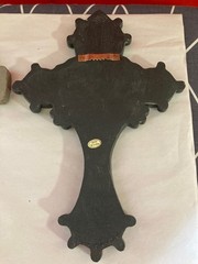 Set Of 3 Vintage Resin Celtic Religious Crosses Wall Hanging 10×6.75”