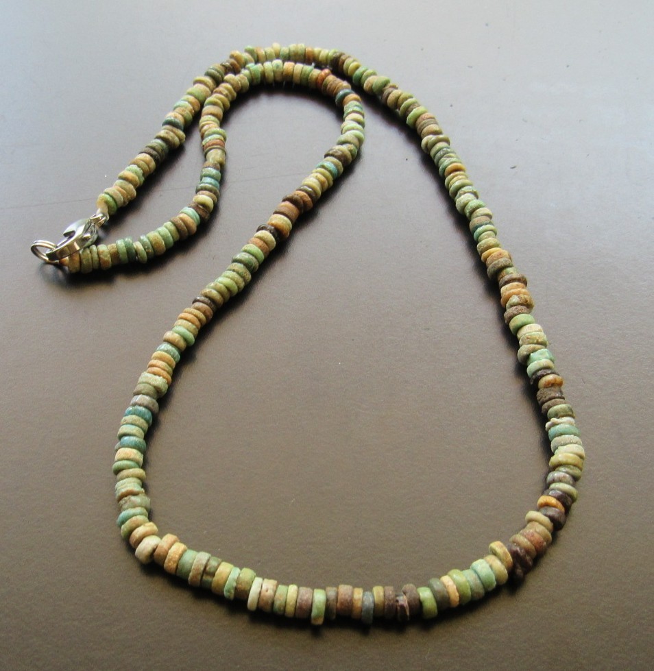 NILE Ancient Egyptian Amulet Mummy Bead Necklace ca 600 BC