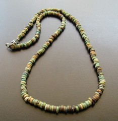 NILE Ancient Egyptian Amulet Mummy Bead Necklace ca 600 BC