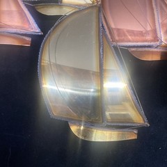 DeMott Brass Copper Sailboat Wall Hanging Metal Sculpture Signed Read Details