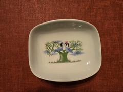 VINTAGE RAYMOND PEYNET ROSENTHAL LOVEBIRDS DISH SIGNED