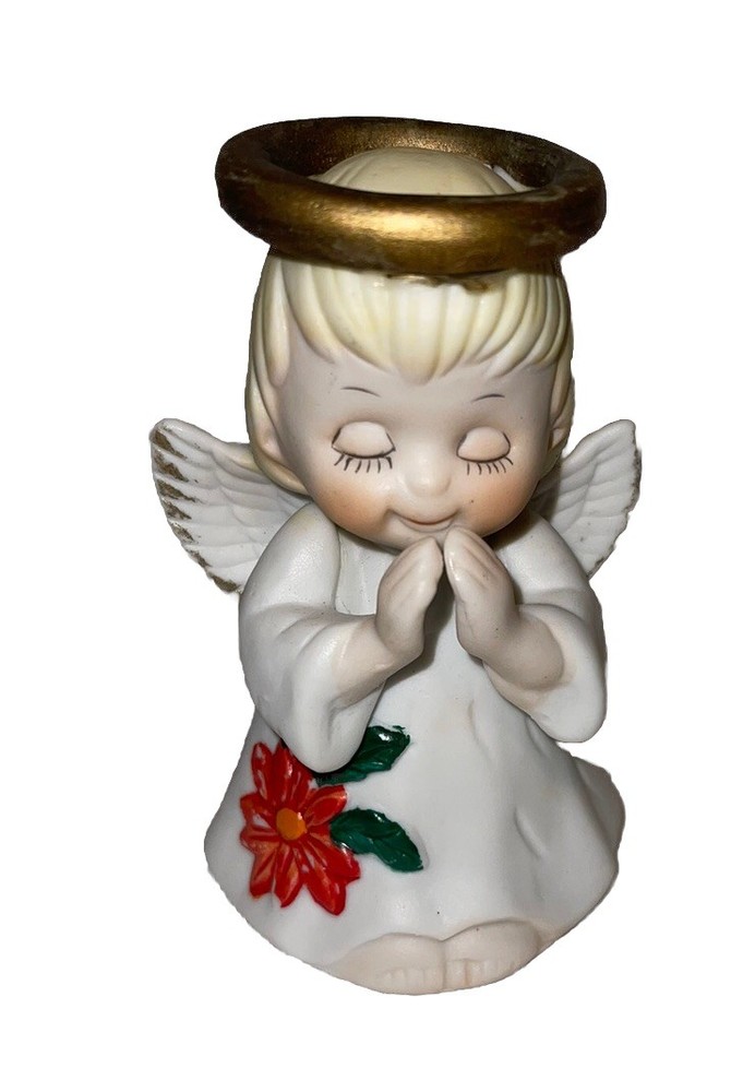 Vintage Porcelain Angel Bell Figurine