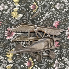 Vintage 1975 HOMCO SEXTON Airplanes Cast Metal Wall Art Decor Planes