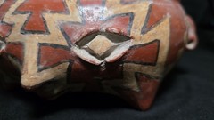 Pre-Columbian pottery Chupicuaro Two Faces Bowl . 800AD- 400 AD