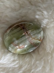 Marble Alabaster Carved Polished Egg Art Decor Paperweight 3″ Long
