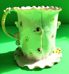 Irina Zaytceva Original Handmade Whimsical Artsy Porcelain Cup Mug
