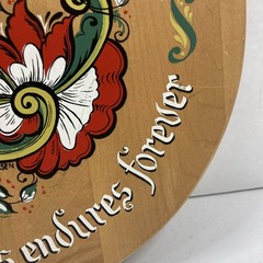 Vtg 1962 Berggren Handpainted Norway Swedish Rosemaling Wall Hanging 12″ Signed