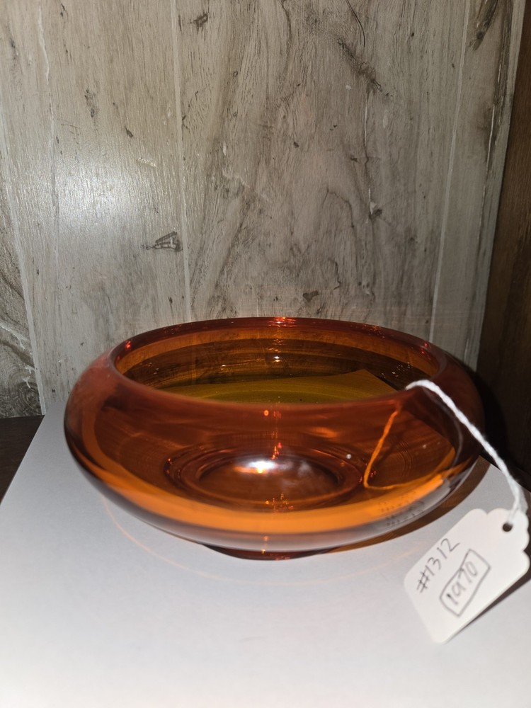 Viking Glass Persimmon Orange Epic Bird Candy Dish W/o Top