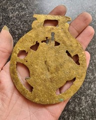 Vintage Horse Brass Ship Half Penny 1983