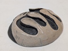 Vintage Sedona Pottery Relief Carving Positive Negative Locked Hands Wall Decor