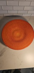 Murano Glass bowl Bright Orange 🍊 White 13 1/2 Inches Wide