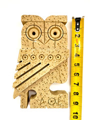 Owl of Athens Soapstone Ancient Statue Made in Greece Goddess of Wisdom 9.5″