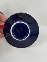 Vintage 14 Piece Lot – MINI Limoges Castel France Cobalt Blue 22 Karat Gold Trim