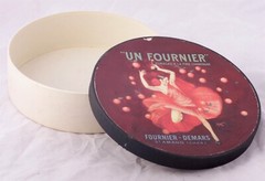 Artistic Potter Barn round 8.5″ container UN Fournier Champagne