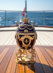 Faberge eggs Imperial Royal Handmade Fabergé egg Trinket 24k Gold 300 Swarovki