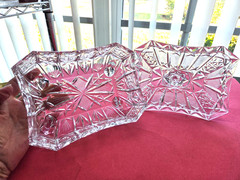 Vintage Large Lead Crystal Covered Nut/Candy Dish