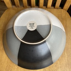 IKEA Serving Bowl Speckled Black Gray White Triangle by IKEA Sweden #12011 Rare