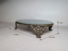 Display Stand Celadon Oval Napoleon’s Empire Style Porcelain/Gilt Bronze, Ormolu