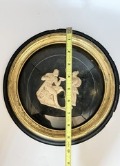 Vintage Sungott Art Studios New York Neoclassical Cameo Relief Wall Plaque Gilt
