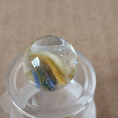 .60″ Vintage Cat Eye Hybrid Sparkler Marble- Akro Master Marble King Foreign